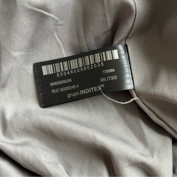 Zara Gray Soft Bomber Jacket, Size Medium - Picture 9 of 9